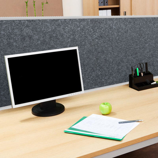 Boyd Visuals Desk Mounted Partition Charcoal