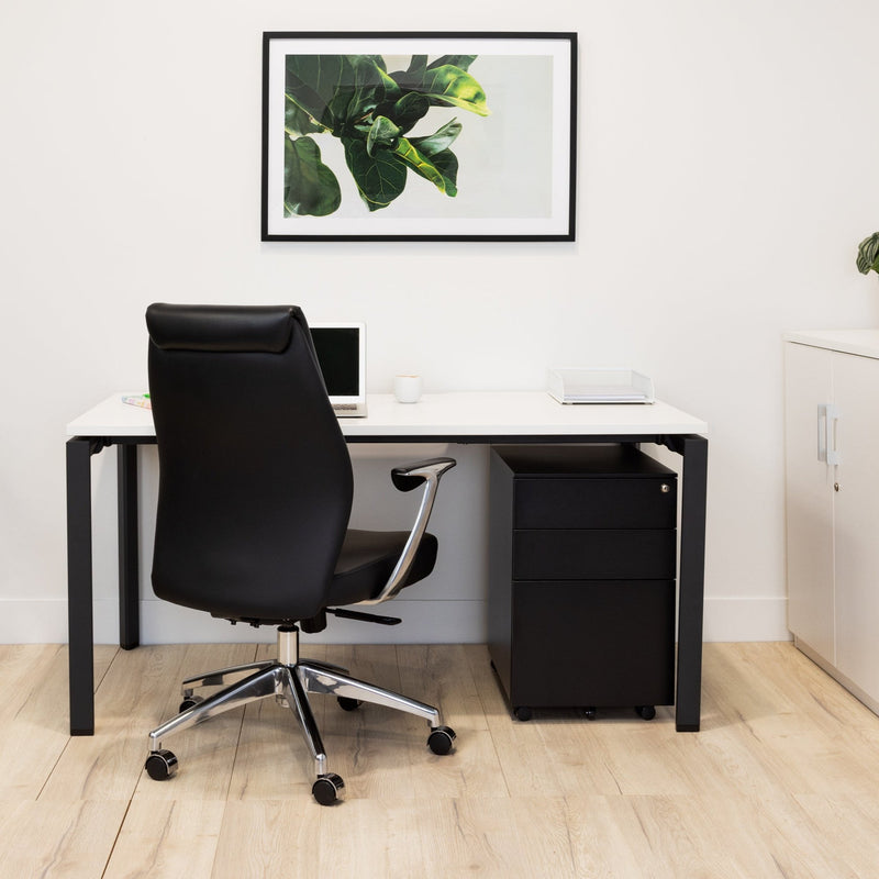 Load image into Gallery viewer, Eden Domain Black Leather Chair
