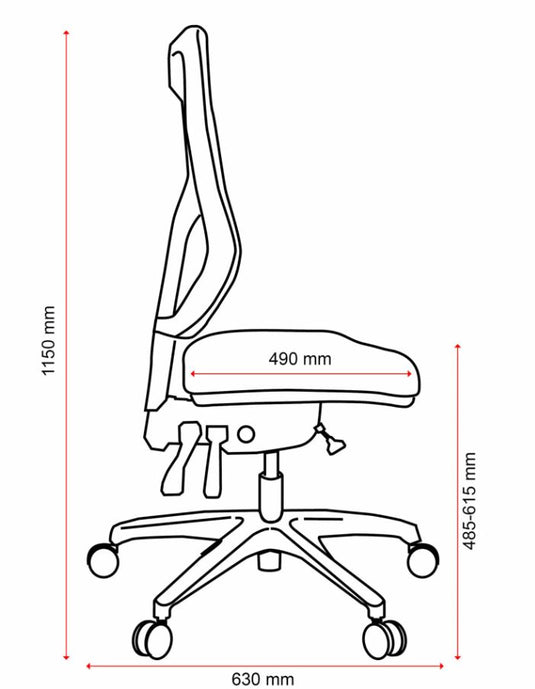 Buro Metro II High Back 24/7 Chair - Chrome Base