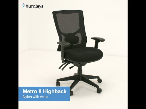 Load and play video in Gallery viewer, Buro Metro II High Back 24/7 Chair - Chrome Base
